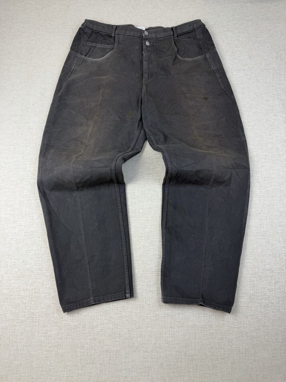 Vintage Guess Jeans USA 38x34 Gray Denim Made in USA Distressed Carpenter